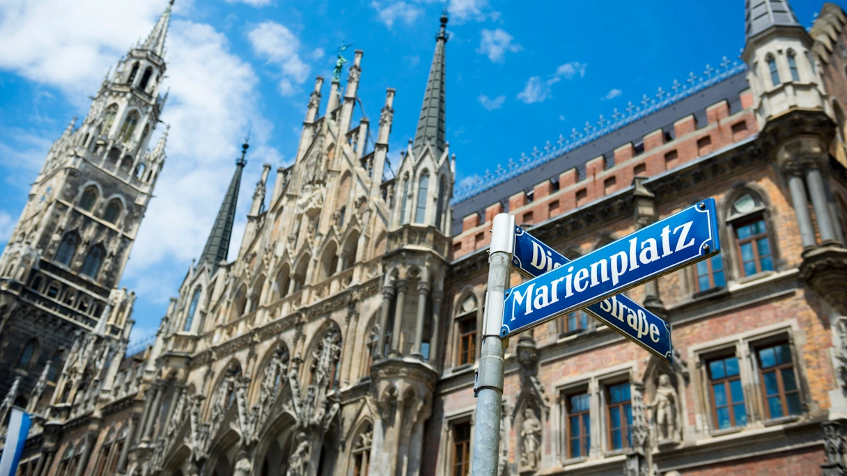 The Marienplatz in Munich 