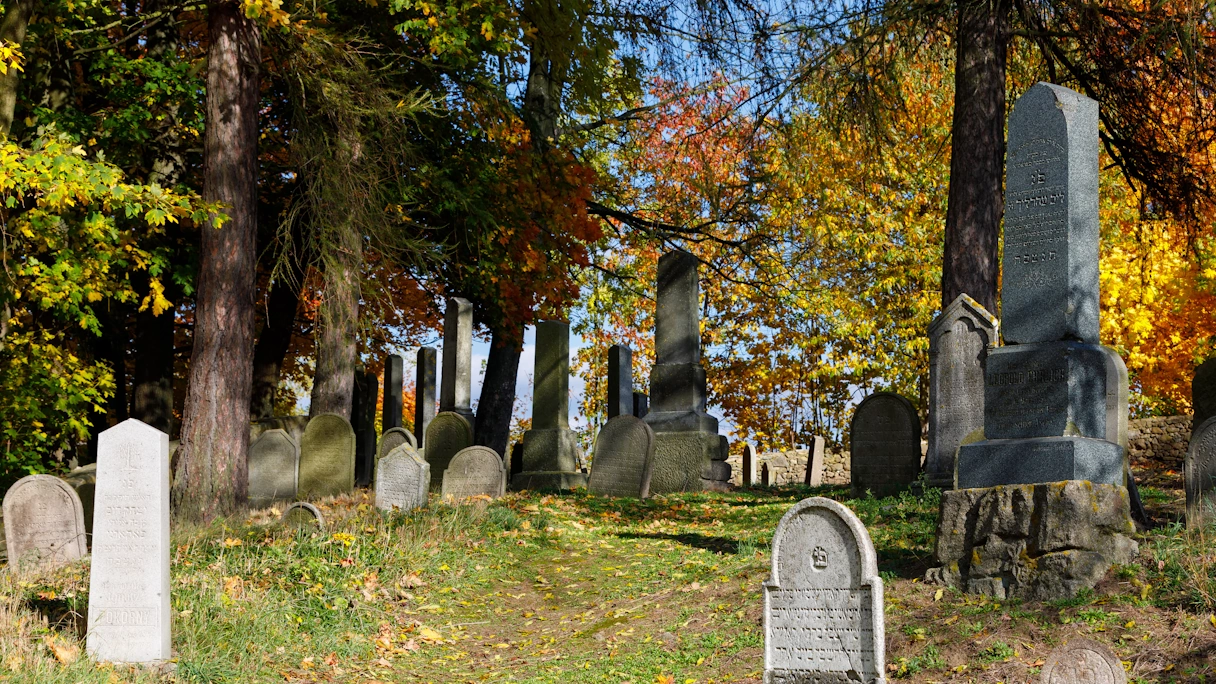 Cemetery in fall