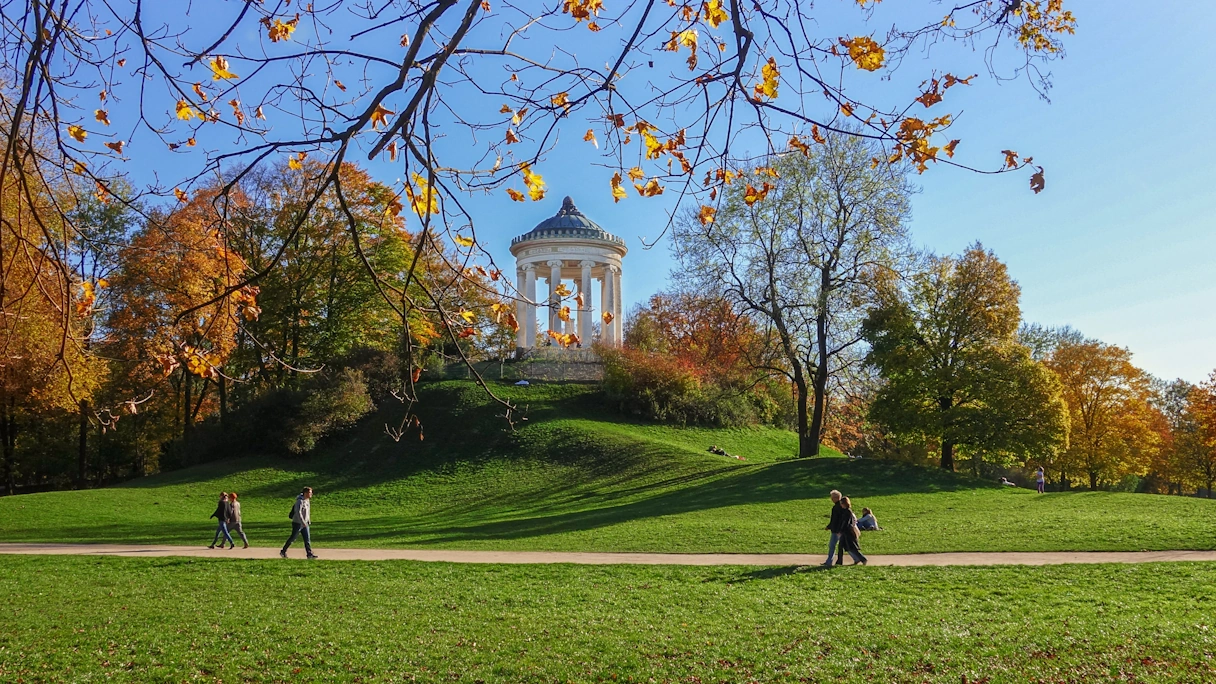 Monopteros in the English Garden in fall