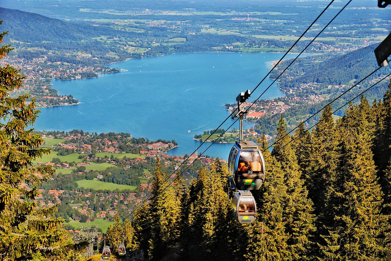 View of the Tegernsee and Wallberg Cable Car
