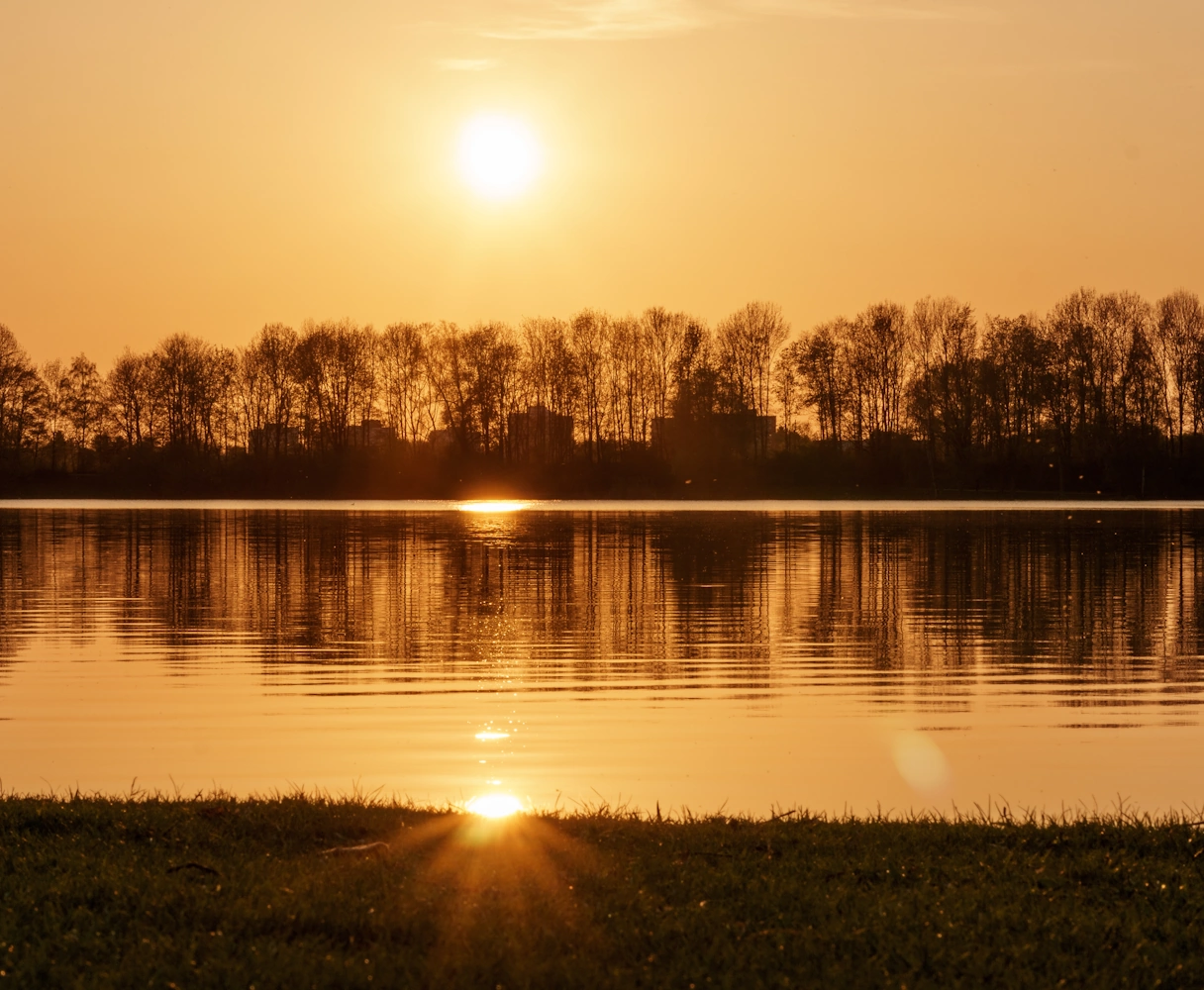 Feringasee bei Sonnenuntergang