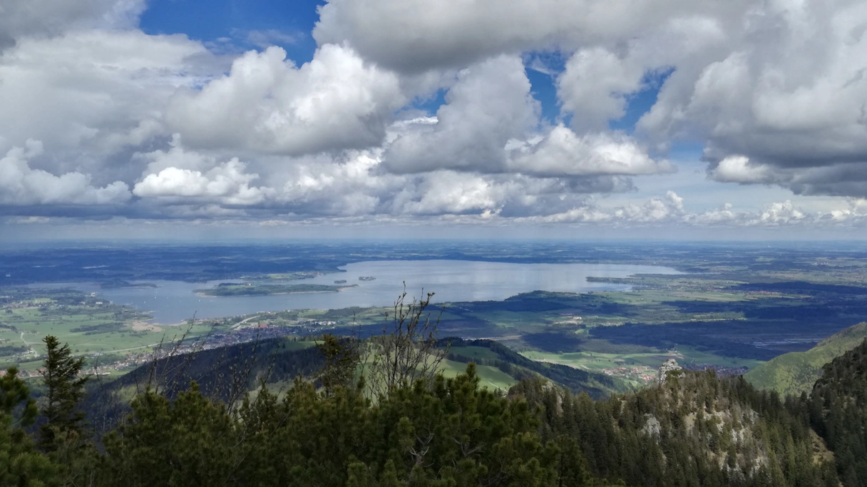 View from Kampenwand to the Chiemsee