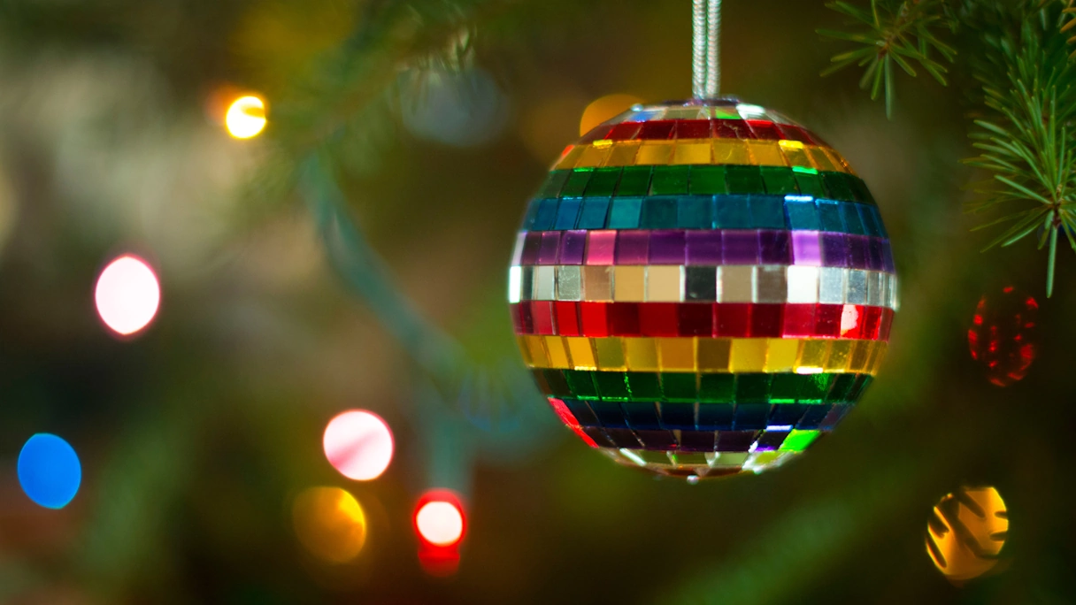 Colourful Christmas tree bauble