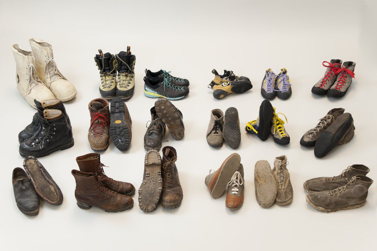 Mountain and climbing shoes as collection