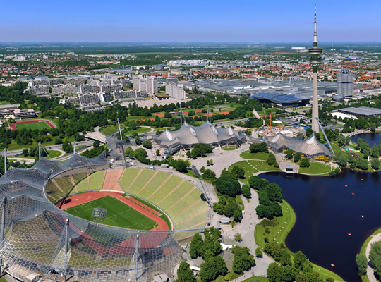 Aublick über den Olympiapark München