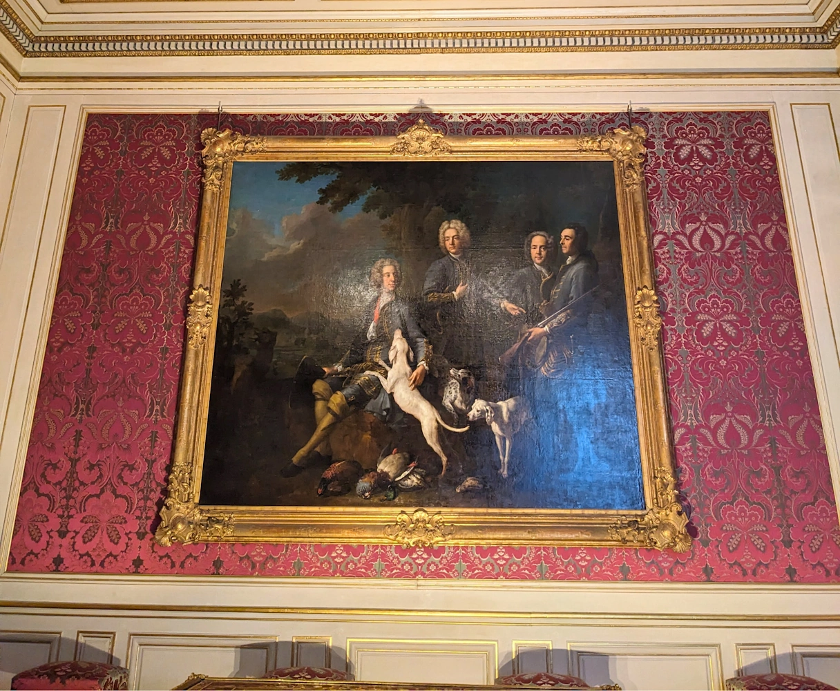 Gemälde im Schloss Nymphenburg. Zu sehen ist eine königliche Familie