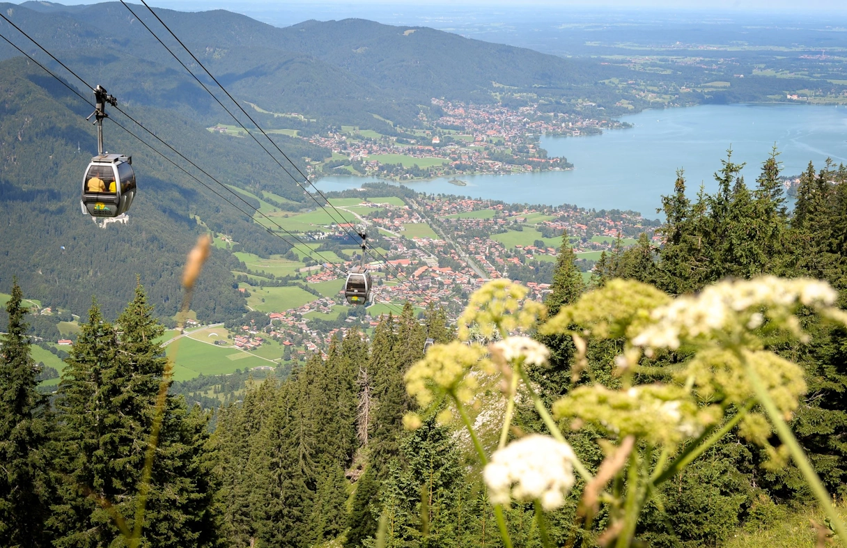 Wallbergbahn with a view of Lake Tegernsee