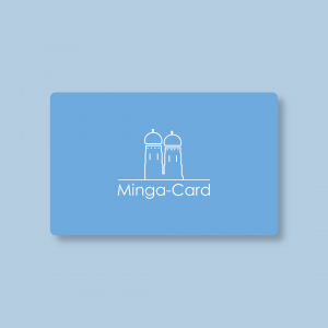 Minga-Card, blaues Logo